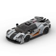 thumbnail image 1 of MOC Koenigsegg One1 Hypercar Kit de construcción (345 piezas) Megacar gris claro réplica con aerodinámica detallada, proyecto de construcción desafiante para entusiastas expertos y adultos jóvenes, 1 of 5