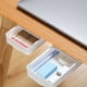 thumbnail image 2 of 2 cajas de almacenamiento adhesivas para debajo del escritorio, organizador de papelería con acabado adhesivo., 2 of 8