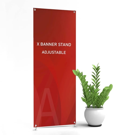 2'x6.5'(2UNIT) X Banner Stand, Adjustable Banner Stand with Portable Travel Bag (Frame Only)