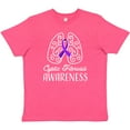 thumbnail image 3 of Inktastic Cystic Fibrosis Awareness with Ribbon and Lungs Youth T-Shirt, 3 of 5