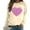Light Yellow, variant on Womens Sweatshirt Long Sleeved Crew Neck Heat Printed Pullover Tops Solid Color Casual Cozy Soft Winter Fall Womens Sweatshirts Pink L
