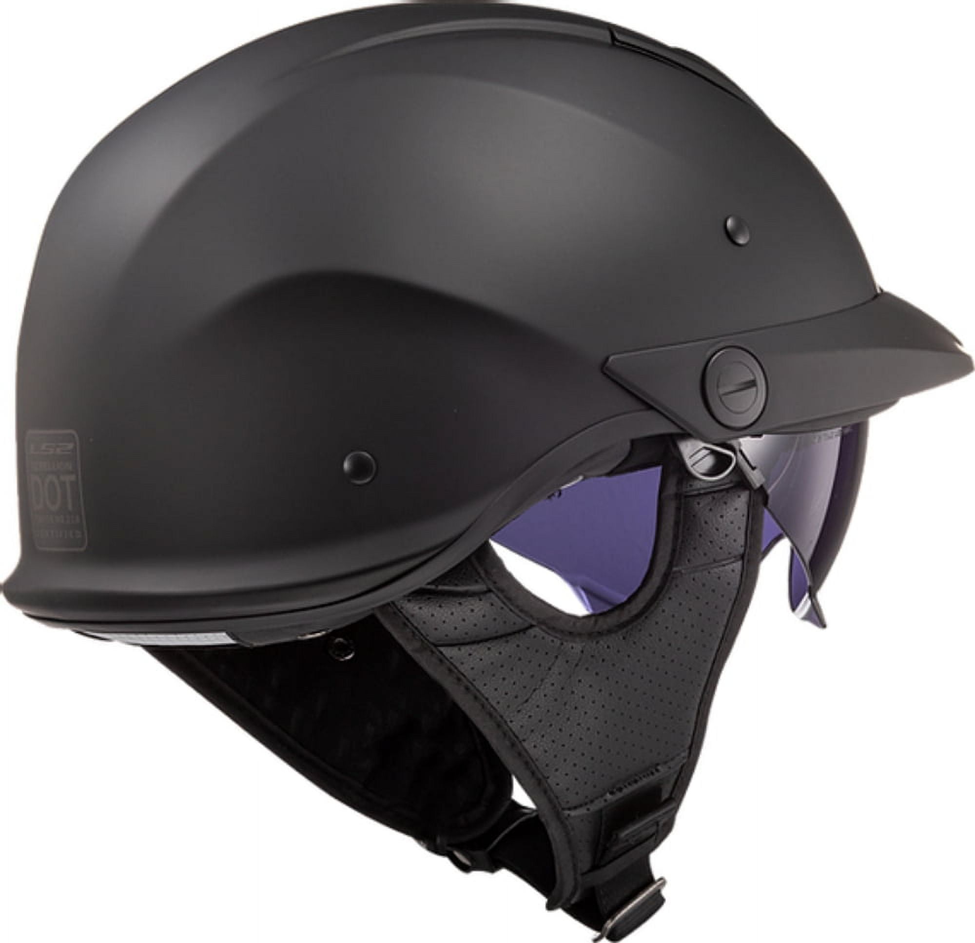 お得なセール情報 Rebellion LS2 HH590 Black Matte Helmet Half Motorcycle Solid その他