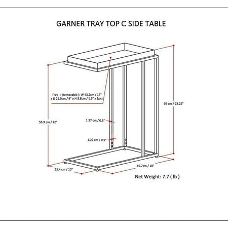 Simpli Home - Garner Tray Top C Side Table - Black