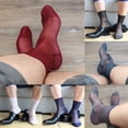 thumbnail image 6 of Mens Summer Thin Sheer Silk Evening Transparent Dress Business Socks, 6 of 7