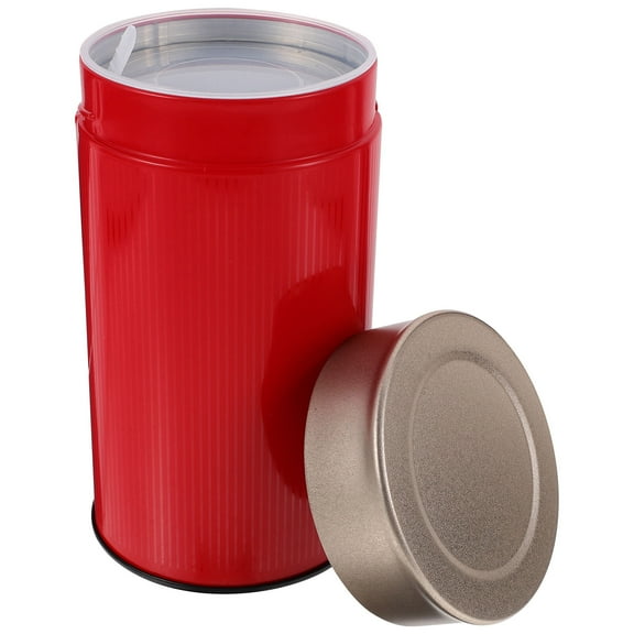 HEMOTON  Tea Bag Storage Jars Small Kitchen Canisters Airtight Tin Red