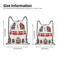 thumbnail image 5 of Yiaed Christmas Houses Print Drawstring Bags Drawstring Backpack Bulk String Back Pack Gym Sport Bag-Medium, 5 of 5
