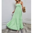 thumbnail image 5 of Werulen Smocked Tiered Sundresses for Women, Spaghetti Strap Long Summer Maxi Dresses for Women Sleeveless Loose Boho ​Dresses, 5 of 7