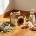 thumbnail image 4 of Wooden Hamster Hideout House Natural Solid Wood Hut for Small Animals Cage Decoration Safe Chew Toy Bed, Style A, by IHXORA, 4 of 6