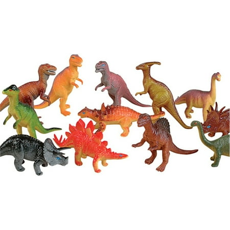 Lot 12 Assorted 8" Jurassic Prehistoric Dinosaur PVC Figurines Decorations