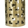 thumbnail image 5 of CosmoLiving by Cosmopolitan 14" Gold Ceramic Vase with Gold Cut Out Accents, 5 of 12