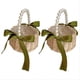 thumbnail image 1 of Pearl hand-held flower basket, wicker basket, souvenir flower basket, 1 of 5