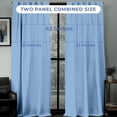 thumbnail image 4 of Pinch Pleat Drapes Blackout Curtains for Traverse Rods Thermal Insulated Room Darkening Blackout Window Panels for Living Room, Bedroom, Sliding Door, Patio Door W(21"+21") L45 (2 Panels, Sky Blue), 4 of 9