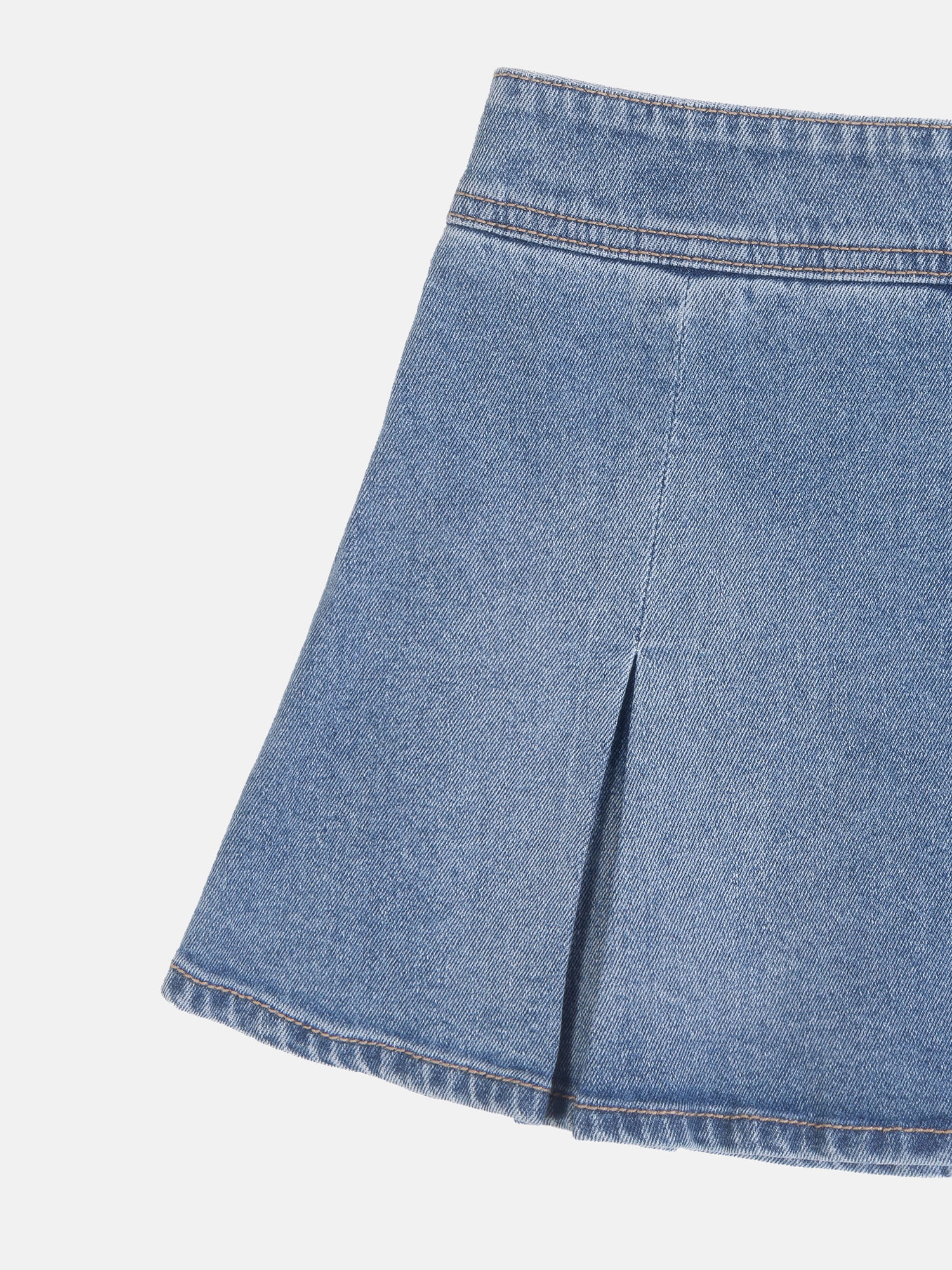 Wonder Nation Girls Denim Pleated Skirt, Sizes 4-18 & Plus