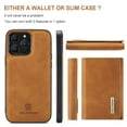 thumbnail image 2 of SaniMore Case for iPhone 14 Pro 6.1", PU Leather Case Soft TPU Inner Detachable Magnetic Folding Wallet Card Slots Kickstand Anti-drop Shockproof 360°Protection Case For iPhone 14 Pro, Brown, 2 of 9