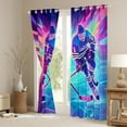 thumbnail image 3 of Manfei Ice Hockey Black Out Curtains for Kids, American Sports Curtains Pack of 2 (42x63 Each), Cartoon Sport Theme Bedroom Curtains, Curtains Blackout Room Decor, 3 of 6