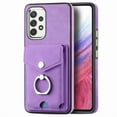 thumbnail image 2 of Nalacover Wallet Case for Samsung A52 5G, Premium Leather Case with Card Holder, 360°Rotation Ring Kickstand, RFID Blocking Protective Magnetic Back Clsoure Case for Samsung Galaxy A52 5G, Purple, 2 of 13