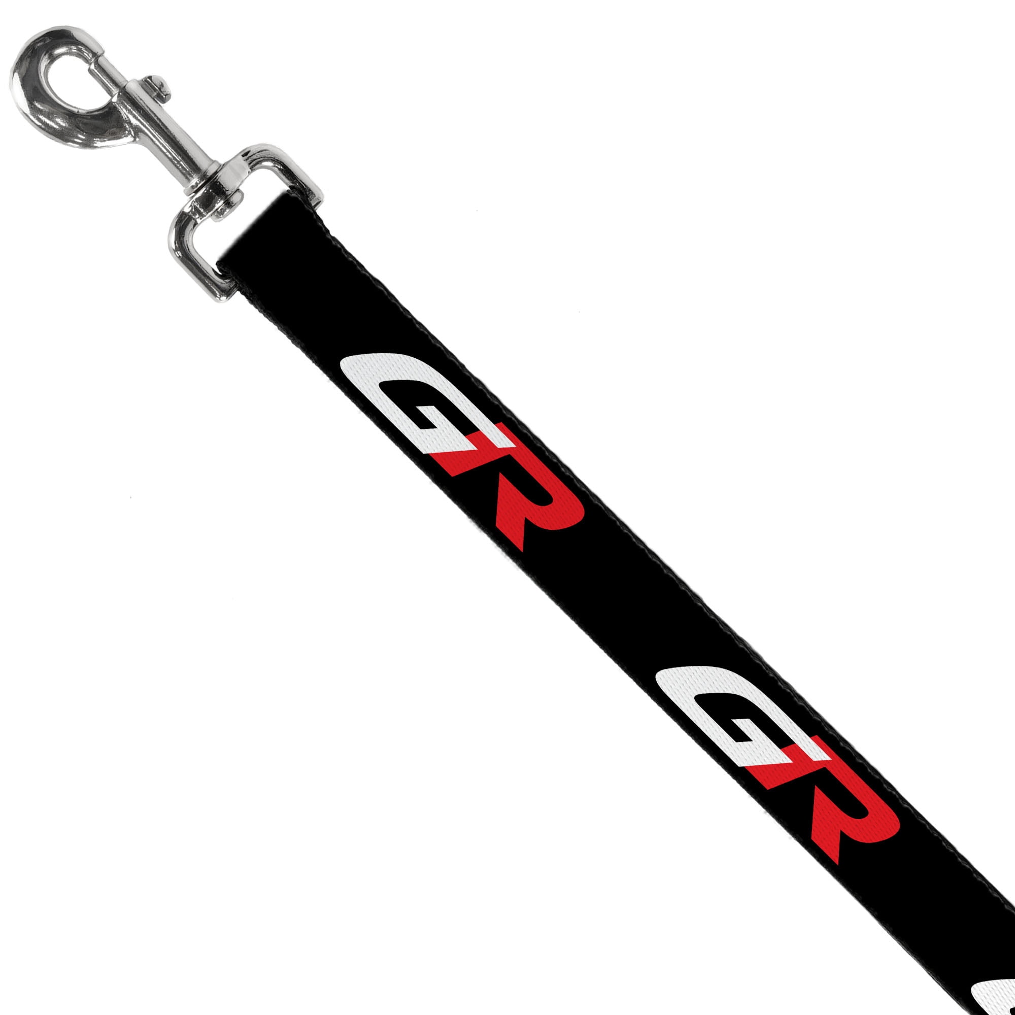 Toyota Pet Leash, Dog Leash, Toyota Gazoo Racing GR Logo and Text Black White Red, 6 Feet Long 1.0 Inch Wide