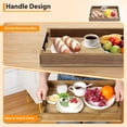 thumbnail image 5 of TROPOW Acacia Wood Serving Tray with Metal Handles, 17x12 Inch Decorative Ottoman Tray for Coffee Table, Breakfast in Bed Tray, Multipurpose Serving Tray for Living Room, Kitchen, Bar, 5 of 7