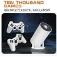 thumbnail image 2 of Controller Game HY300 Projector 4K Native 1080P Android 11 300ANSI Wifi6 BT5.0 Home theater Gaming projector for outdoor, 2 of 5