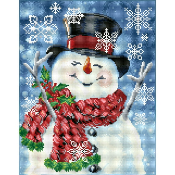 Diamond Dotz Joyful Jolly Snowman Diamond Painting Kits for Adults - Diamond Art Kits a Relaxing Creative Craft Kit with Dotz Gems 18x14