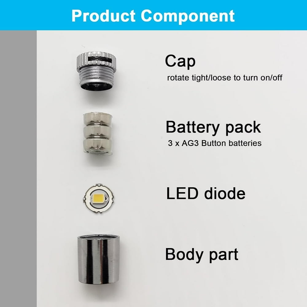 60 Mini Lumières LED - 1,5 Cm, Piles AG3 Incluses ? (à Vérifier), Pour Décoration Maison De Poupée, Fête, Bricolage