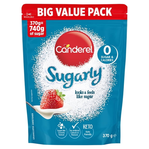 Canderel Sugarly Zero Calorie Sweetener 370G, Imported from Britain