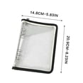 thumbnail image 3 of Leodye 1PCS Transparent PVC Zipper Loose-Leaf Folder, Two-Color Edge Design, Multifunctional Notebook Cover and File Storage Bag -7.9*5.5*1.2in, 3 of 7