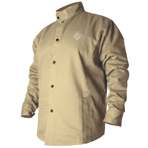 Black Stallion BXTN9C BSX Flame-Resistant Cotton Welding Jacket, Khaki, X-Large