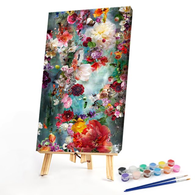 Cuadros Decorativos Lienzo pintado pintura al óleo por números flores DIY pared arte hogar dormitorio decoración Sywqhk Nuevos Originales