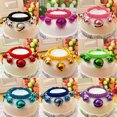 thumbnail image 2 of Farfi Cute Fashion Adjustable Nylon Dog Puppy Big Bells Collar Necklace Pet Supply (Pink Stoving Varnish,M), 2 of 13