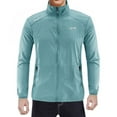 thumbnail image 3 of Caqnni Men's JacketLightweight Packable Rain Pullover for Hiking Golf Running Windbreaker Jackets for Men (Sky Blue,L), 3 of 3