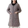 thumbnail image 1 of Birdeem Manteau Chaud pour Femmes avec Poches Col Rabattu Longue Veste Parkas d'Hiver, 1 of 1