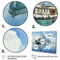 thumbnail image 3 of Designart "Teal White Iceberg Pristine silence" Landscapes Floater Framed Canvas Art Print, 3 of 7