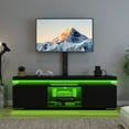 thumbnail image 2 of Uforic TV Stand with Mount & Power Outlet, LED TV Mount for 55/60/65 inch TVs, Height Adjustable, Black, 2 of 7