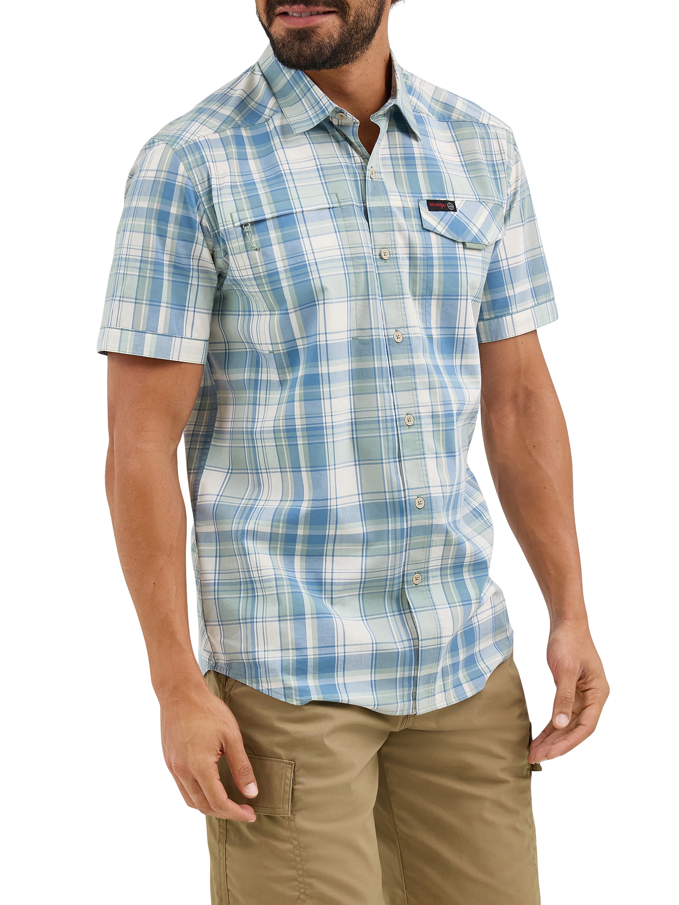 Wrangler Men's Utility Short Sleeve Shirt Moisture Wicking