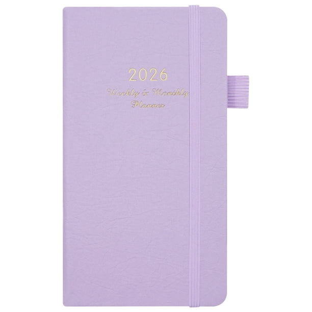 Agenda con bandas elásticas, plan para 2026, libro encuadernado