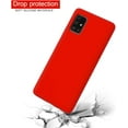 thumbnail image 6 of Galaxy A71 5G Case, Liquid Silicone Case Dual Layer Hybrid Hard PC Soft Silicone Gel Rubber Slim Phone Case for Samsung Galaxy A71 5G, Red, 6 of 12