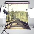 thumbnail image 3 of ABPHOTO Polyester Industry Rails Train Photography Background Railway Train Stones Trees Backdrop Studio Props Wall 5x7ft, 3 of 5