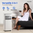 thumbnail image 3 of SereneLife SLPAC180W Portable Conditioner-3-in-1 Compact Standing Air Conditioner for Room Up to, Floor AC Unit with Remote Control, Universal Casters, Window Mount Kit, 3 of 7