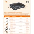 thumbnail image 4 of Cama Ortopédica para Perros, Sofá, Cama para Mascotas, Funda Extraíble y Lavable, 106 x 80 x 20 cm, Gris Oscuro MPGW077G01, 4 of 5
