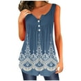 thumbnail image 2 of SMihono Hauts pour Femmes Débardeur pour Femmes Mode Débardeur d'Été pour Femmes à Col en V Sans Manches Imprimé Débardeur Décontracté Blouse Débardeur pour Femmes Hauts d'Été pour Femmes, 2 of 5