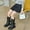 Black, variant on Eltusu Big Girls Riding Boots, Mid-Calf Lace-Up Warm No Slip Winter Shoes Beige Size 2(Big Kids)
