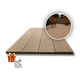 thumbnail image 1 of Piso Deck Tipo Madera WPC Exterior Reforzado PVC Tablón Exterior Tabla Madera Sintética para Jardín, Patio, Terraza, Muro 5 Duelas 244cmx14cm (TECA), 1 of 7