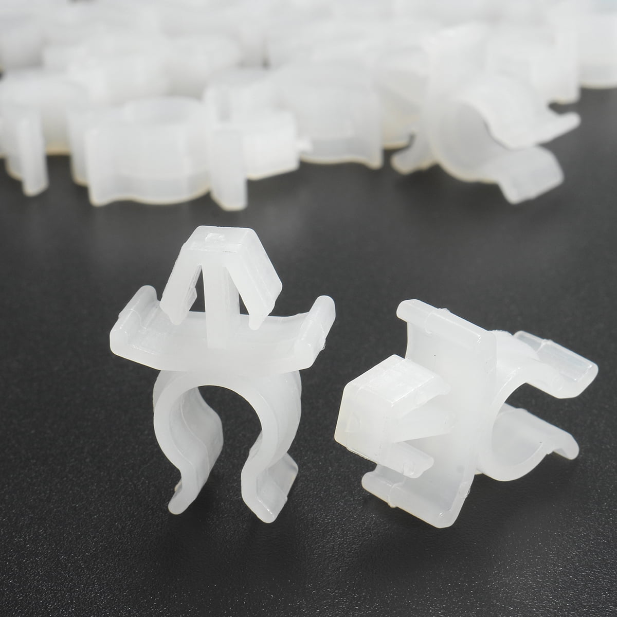 Hood Prop Rod Support Clips ABS Plastic Holds 8.5mm//9mm Rod For Nissan White 20x
