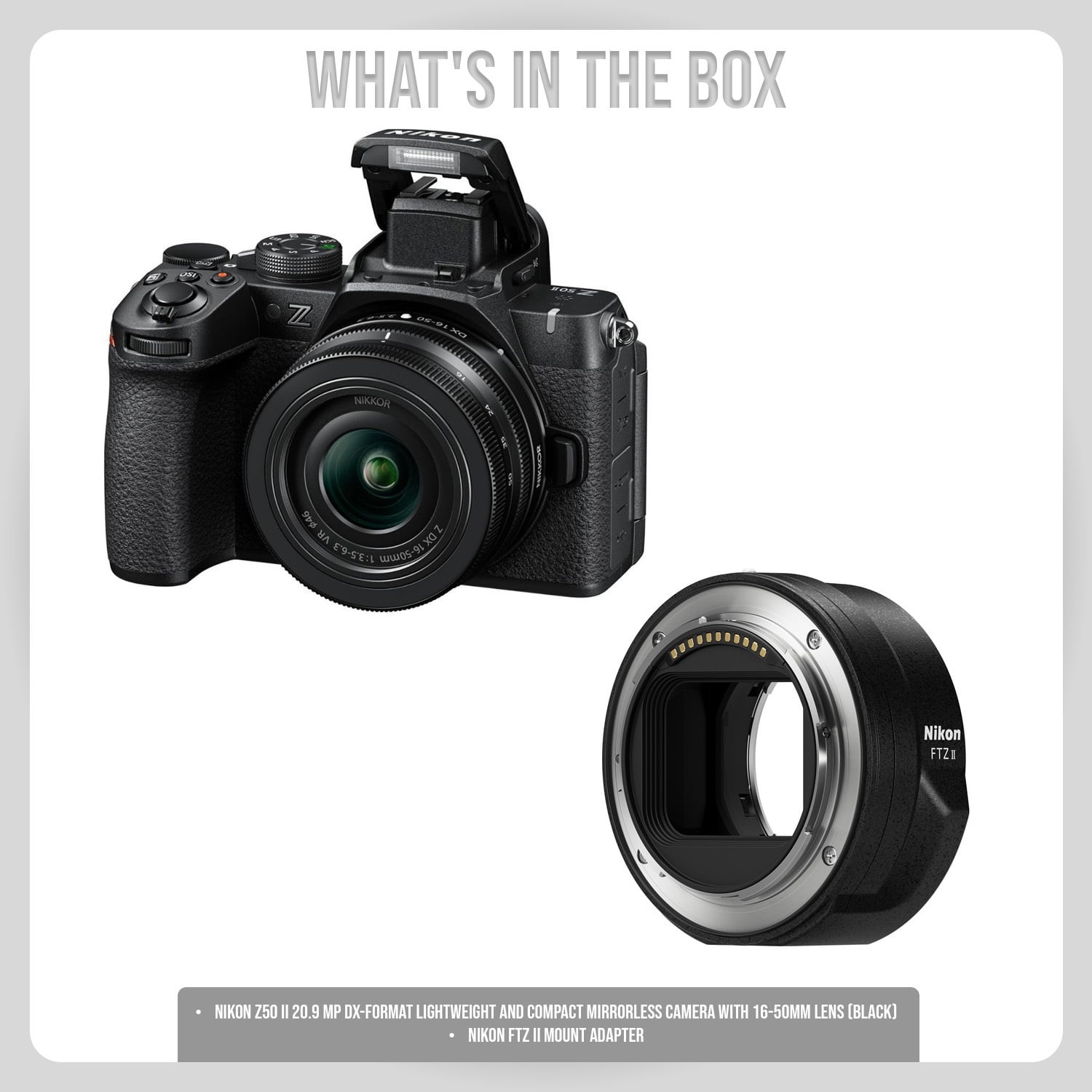 Nikon Z50 II 20.9 MP DX-Format Lightweight and Compact Mirrorless