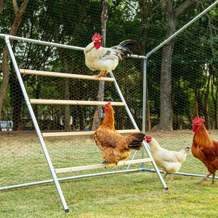 PETSFIT Square Chicken Roosting Perch, Perfect for Backyard Poultry, Chickens Perch for Coop, Easy to Assemble&Clean, Farm Chicken Toys (55" L x 40" W)