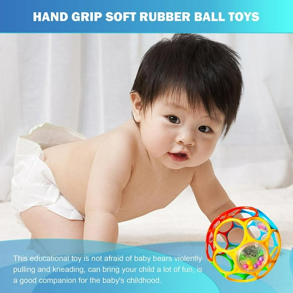 Peggybuy Baby Grasping Ball Oball Grabber Ball for Baby Sensory Toy (S with Ball)