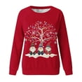 thumbnail image 2 of Uootdi Plus Size Christmas Womens Long Sleeve Sweatshirt Funny Xmas Tree Santa Reindeer Snowman Gift 3D Print Graphic Sweatshir ts, 2 of 6
