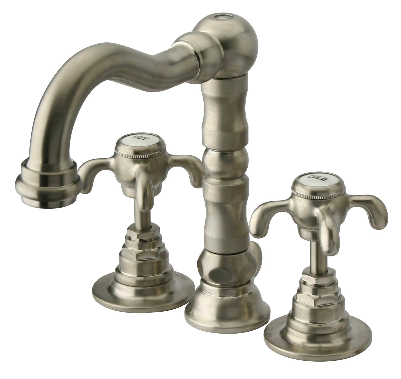 Moen Haber Waschbeckenarmatur Mit 2 Griffen – Gebürstetes Nickel, Fleckenresistent, Inkl. Ablauf – WaterSense-zertifiziert