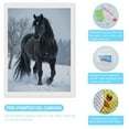 thumbnail image 3 of Diamond Art Kits for Adults, Black Horse Winter Snow Scene 5D Diamond Painting Kits for Adults Beginners, DIY Full Drill Diamond Painting, Gem Art and Crafts 12x16, 3 of 7
